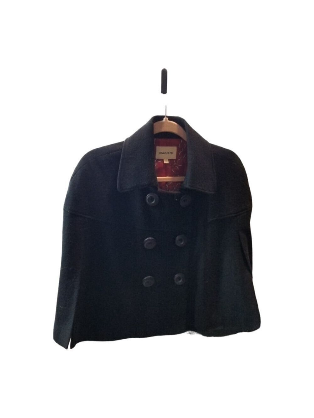 Maestro Ladies Black Wool Jacket Cape